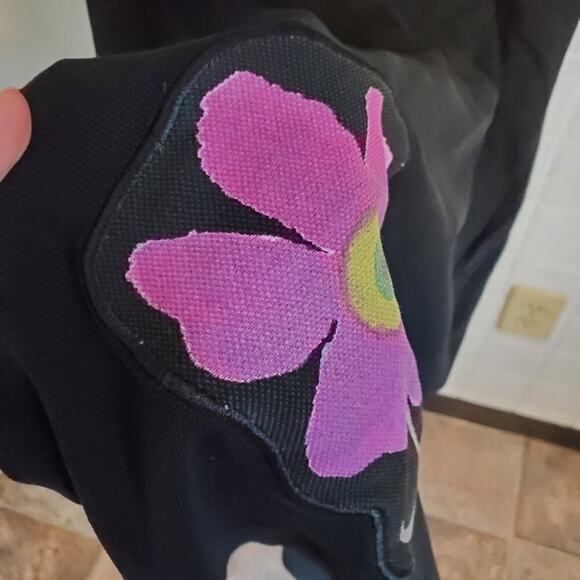 Vintage 90s Black Floral Embroidered Sleeveless Maxi Dress V Neck Cottagecore - Picture 5 of 12